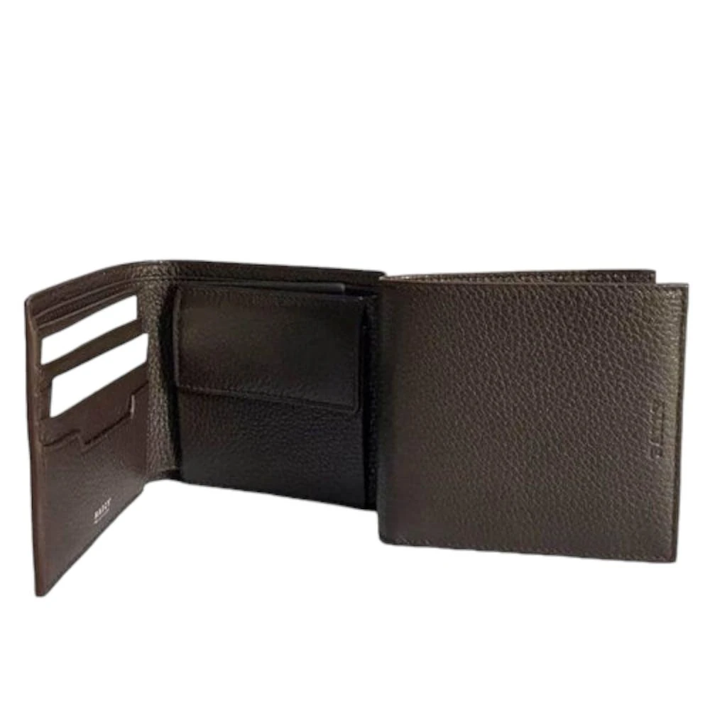 商品Bally|Bally Myie Men's 6211560 Chocolate Embossed Leather Wallet,价格¥592,第1张图片