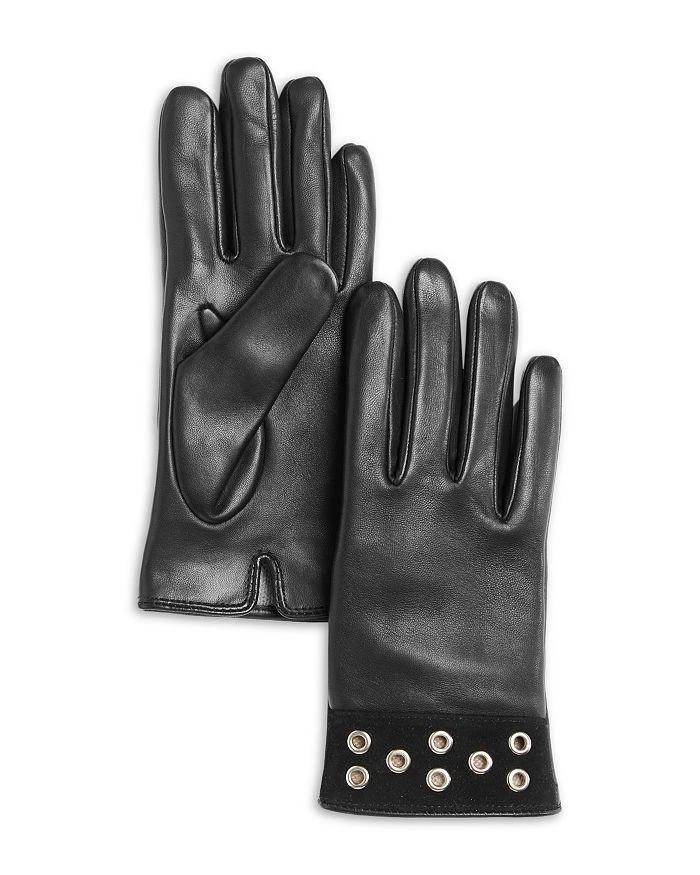 商品Bloomingdale's|Grommet Cashmere Lined Leather Gloves - Exclusive,价格¥750,第1张图片