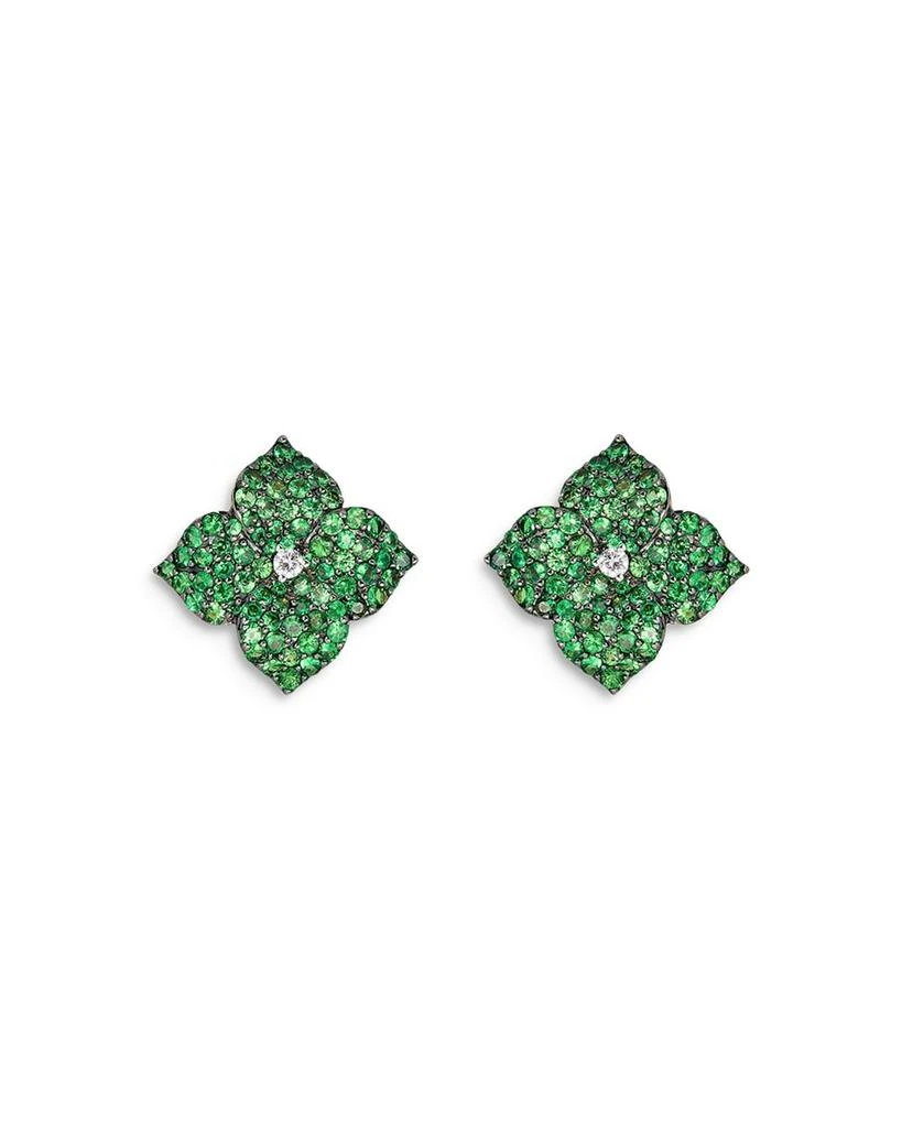 商品Piranesi|18K Yellow Gold Fiore Tsavorite & Diamond Pavé Flower Small Stud Earrings,价格¥28739,第1张图片