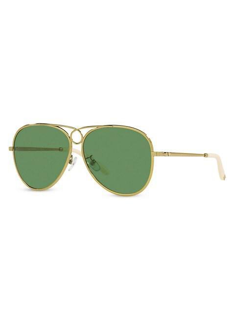 商品Tory Burch|Gloria 59MM Aviator Sunglasses,价格¥1300,第4张图片详细描述
