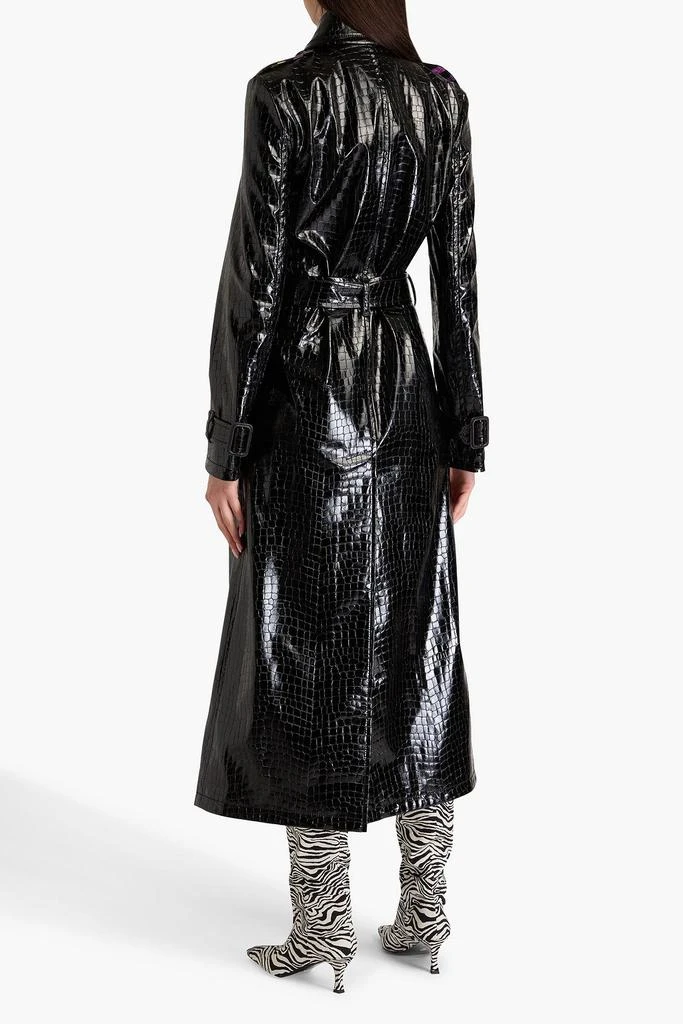 商品PUCCI|Faux croc-effect leather trench coat,价格¥9420,第3张图片详细描述