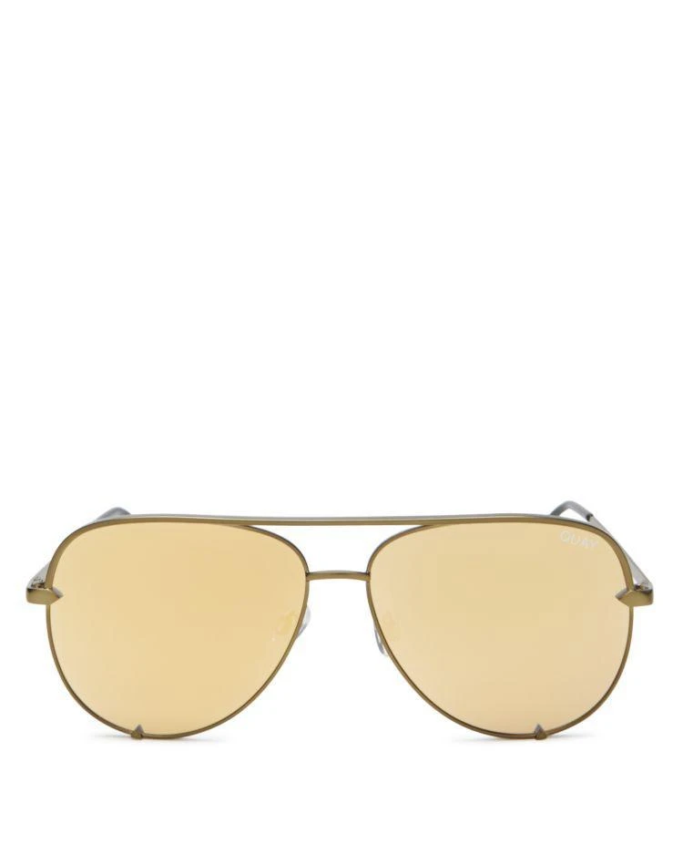 商品Quay|Women's High Key Mirrored Aviator Sunglasses, 56mm,价格¥482,第1张图片