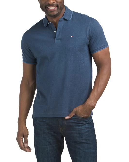 商品Tommy Hilfiger|Richard Two Tone Stripe Short Sleeve Polo,价格¥159,第1张图片详细描述
