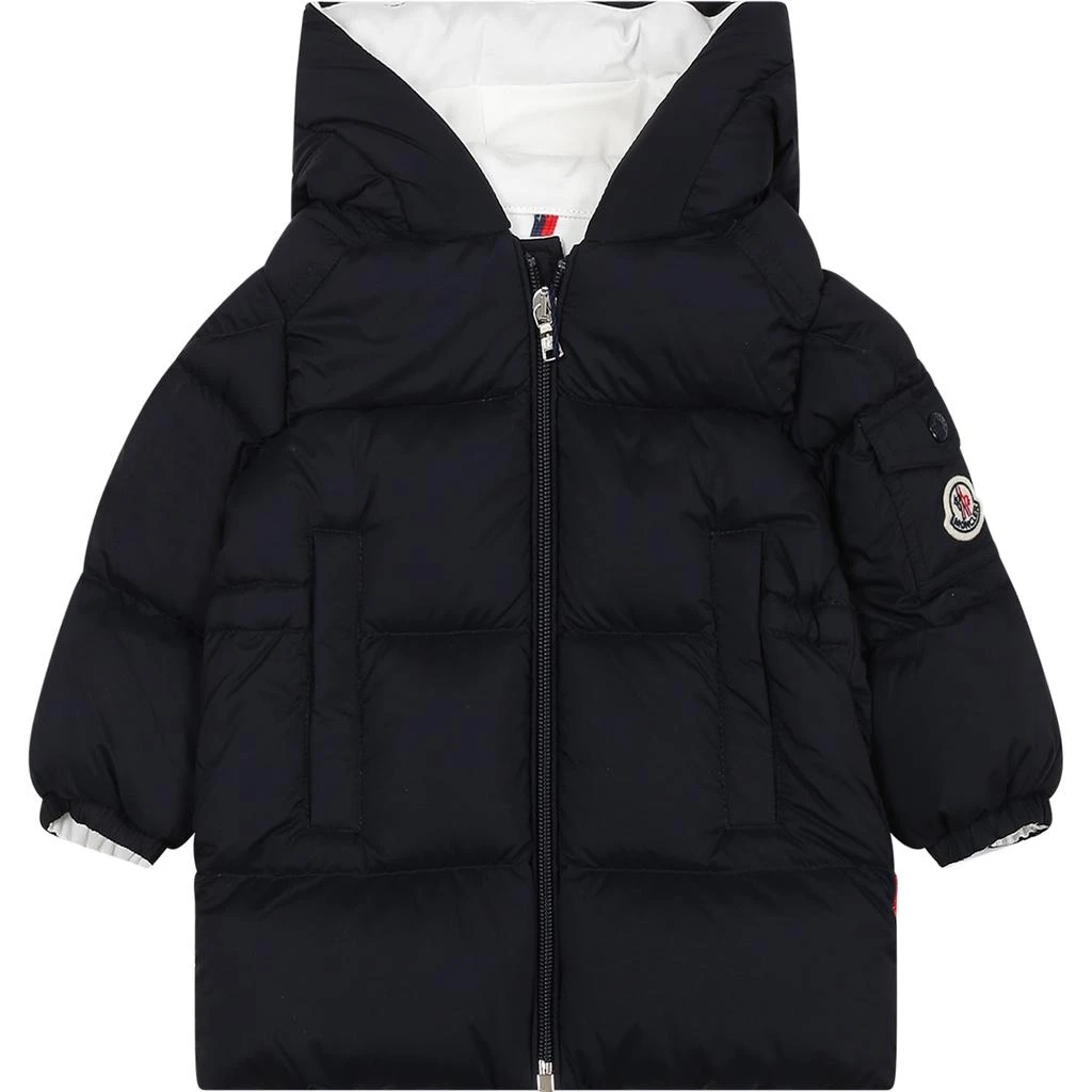 商品Moncler|Blue Marat Down Jacket For Baby Boy With Logo,价格¥3823,第1张图片