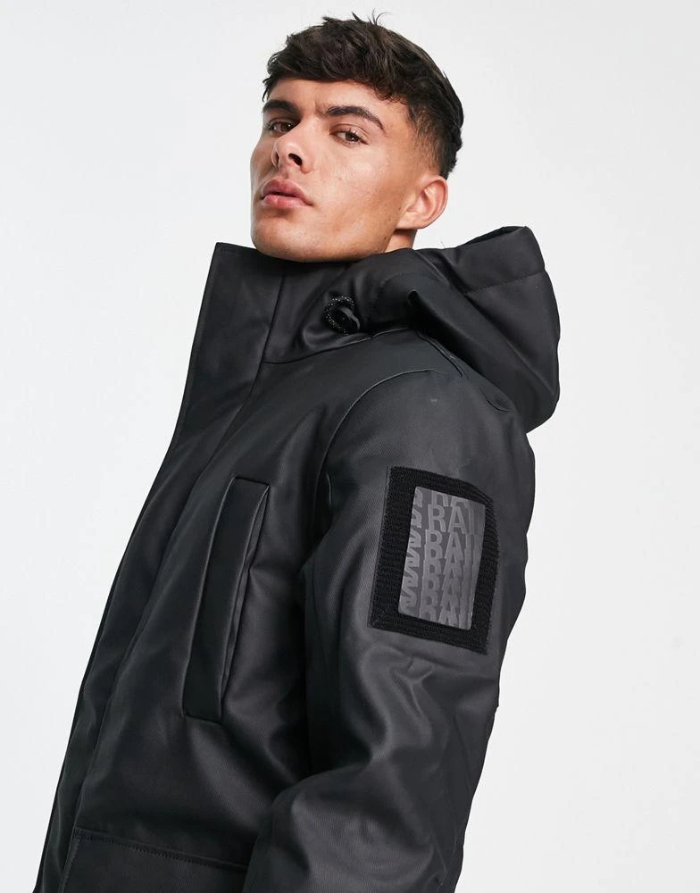 商品RAINS|Rains Glacial waterproof padded parka in black,价格¥2194,第3张图片详细描述