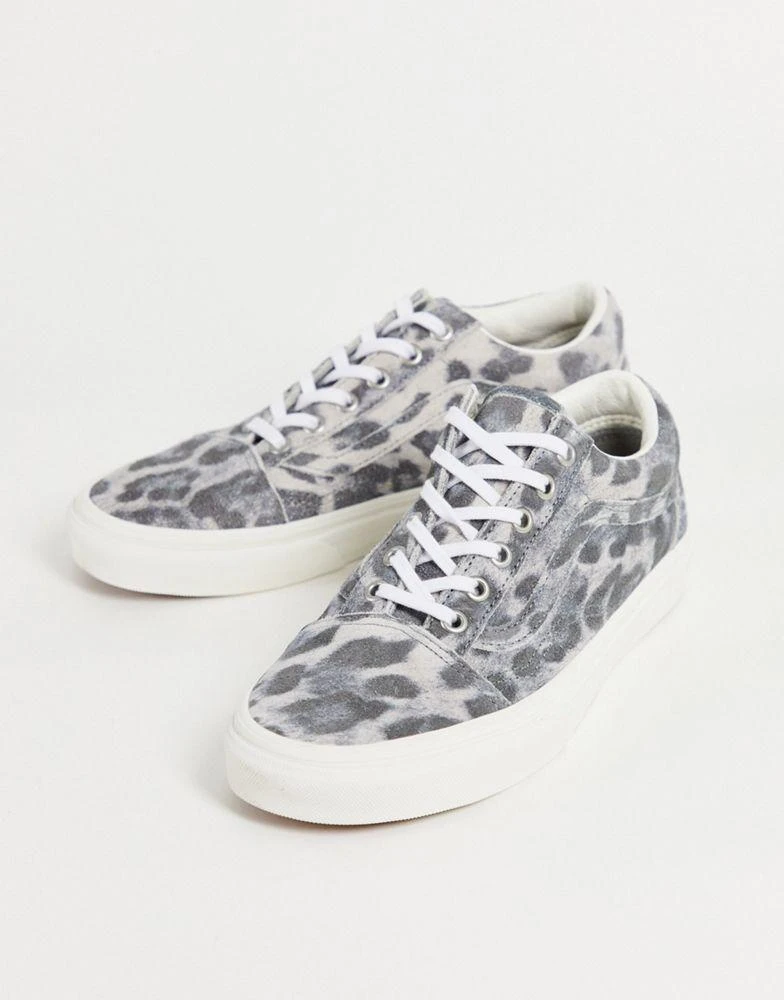 商品Vans|Vans Old Skool Hairy Suede leopard trainers in grey,价格¥377,第1张图片