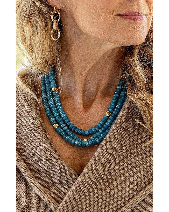 商品Capucine De Wulf|Berry & Jade Bead Triple Strand Necklace in 18K Gold Plated, 18",价格¥2172,第4张图片详细描述