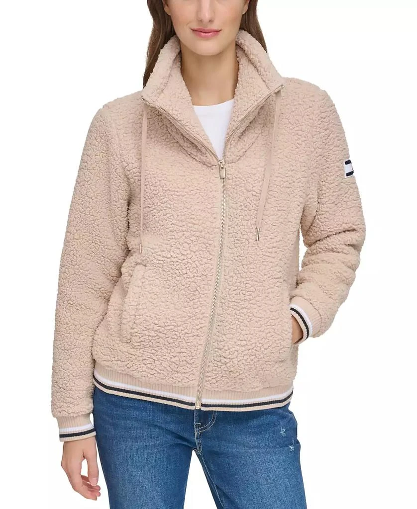 商品Tommy Hilfiger|Women's Zip-Front Fleece Bomber Jacket,价格¥409,第1张图片