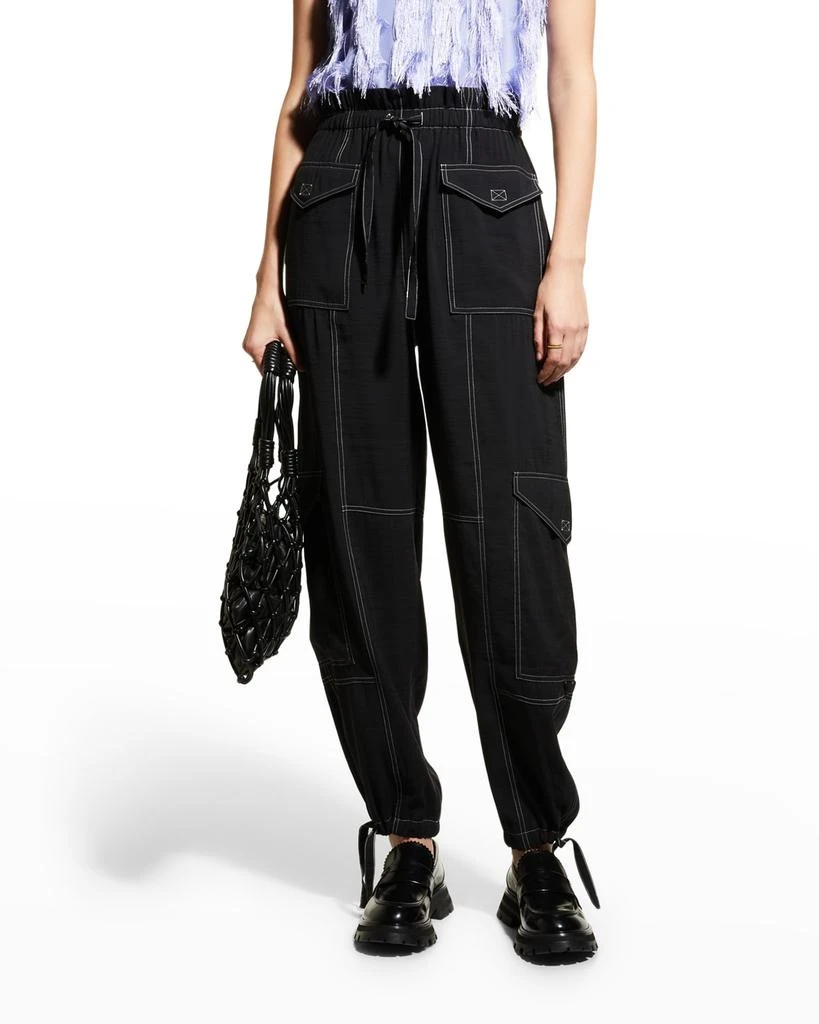商品Ganni|Paper Bag Waist Cargo Pants,价格¥1115,第1张图片
