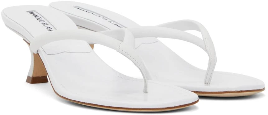 商品Manolo Blahnik|White Paterno Heeled Sandals,价格¥3590,第4张图片详细描述