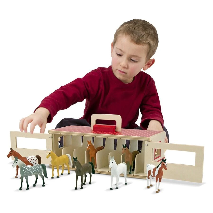 商品Melissa & Doug|Take-Along Show-Horse Stable,价格¥253,第3张图片详细描述
