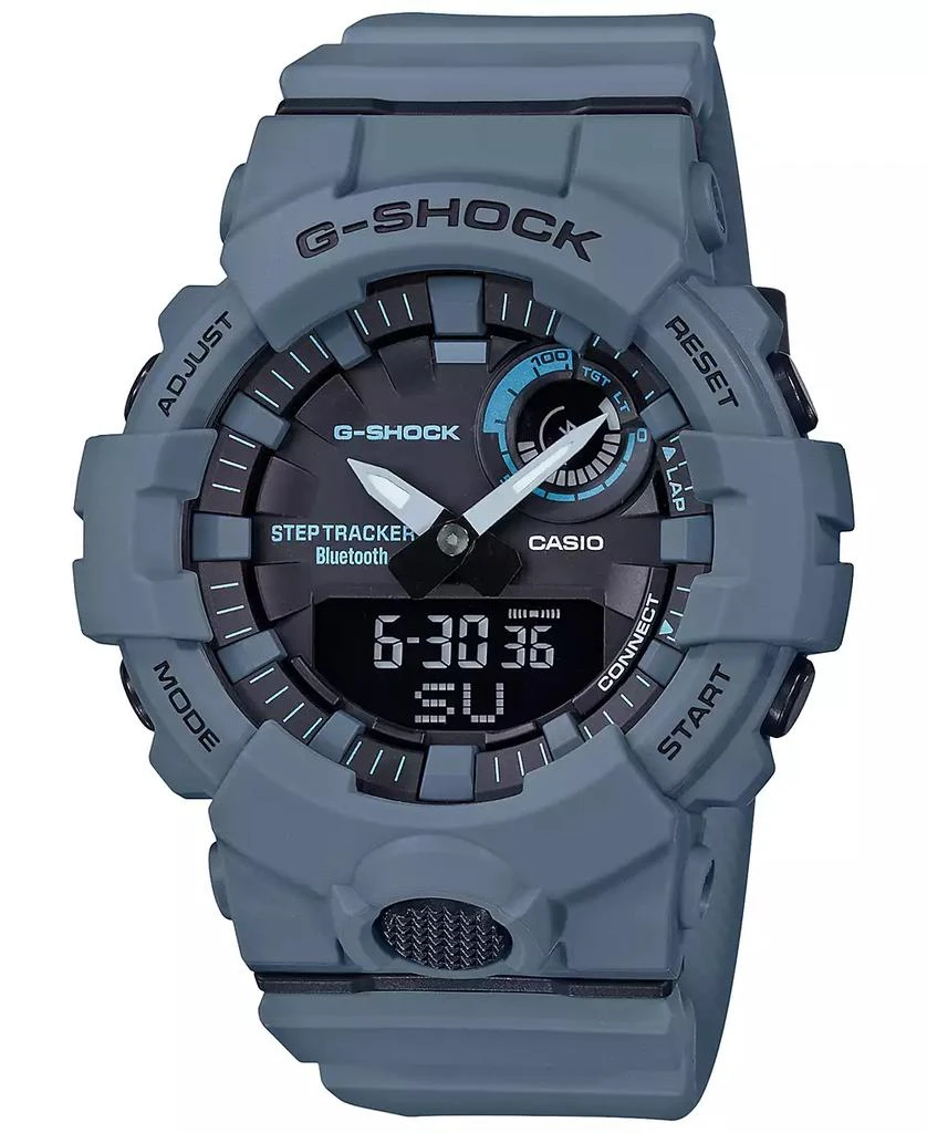 商品G-Shock|Men's Analog Digital Step Tracker Gray-Blue Resin Strap Watch 48.6mm表,价格¥731,第1张图片