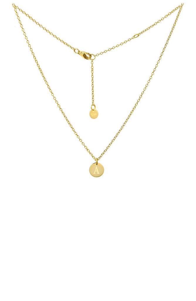 18K Yellow Gold Vermeil Classic Initial Choker Necklace商品第10张图片规格展示
