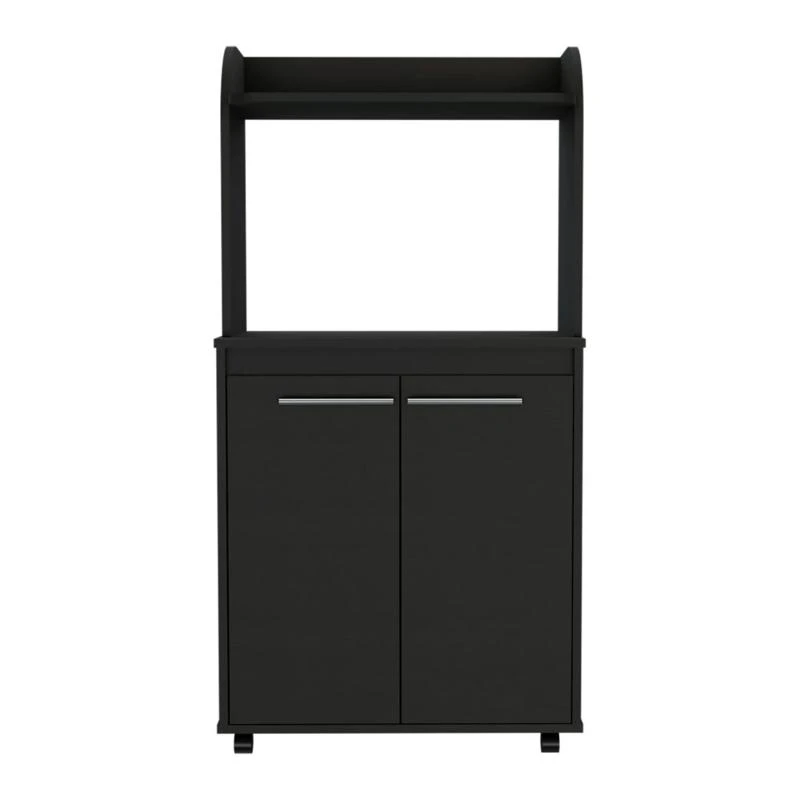 商品FM Furniture|Rockford Kitchen Cart, Open Shelf, Double Door Cabinet, Two Interior Shelves,价格¥856,第1张图片