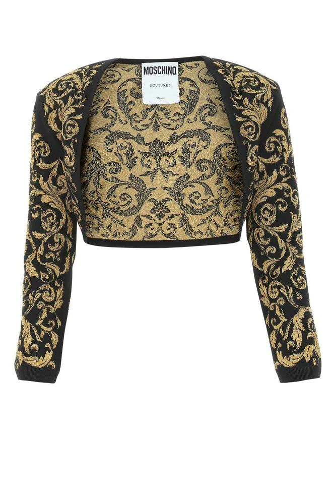 商品Moschino|Moschino Baroque Patterned Cropped Cardigan,价格¥1878,第1张图片