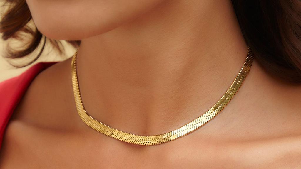 18K Gold Herringbone 6.5Mm Wide商品第2张图片规格展示