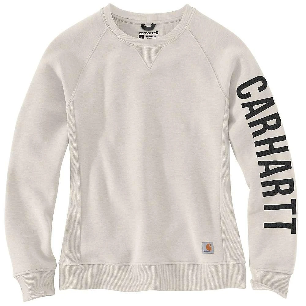 商品Carhartt|Carhartt Women's Relaxed Fit Midweight Crewneck Block Logo Sleeve Graphic Sweatshirt,价格¥412,第2张图片详细描述