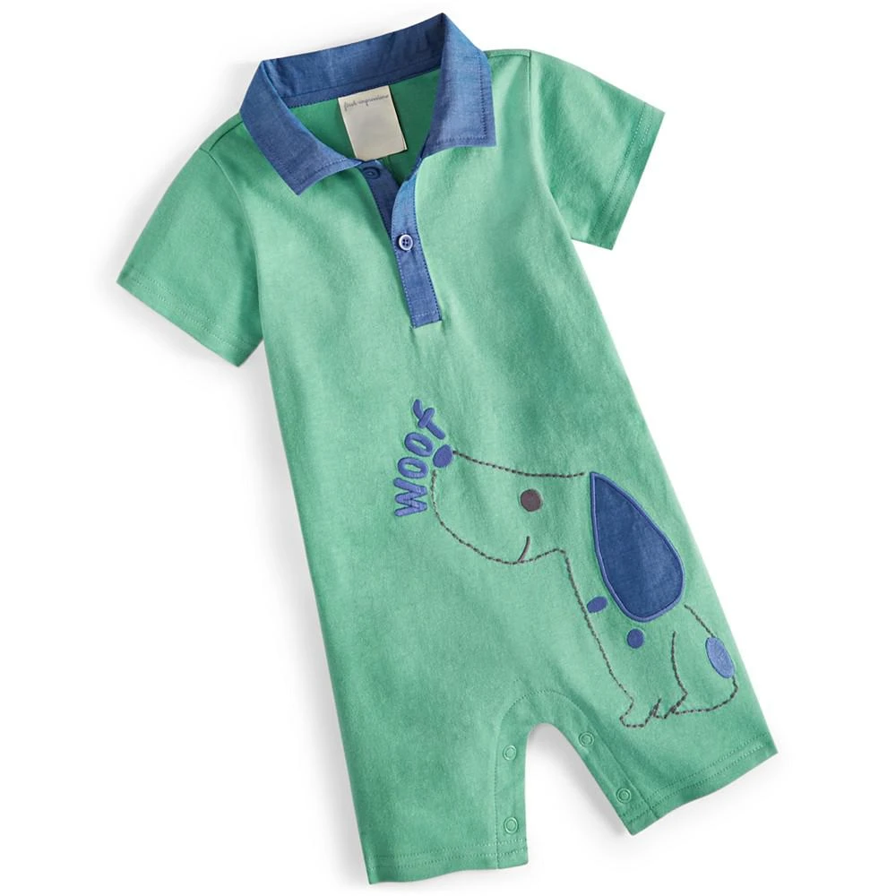 商品First Impressions|Baby Boys Woof Woof Cotton Sunsuit, Created for Macy's,价格¥56,第1张图片