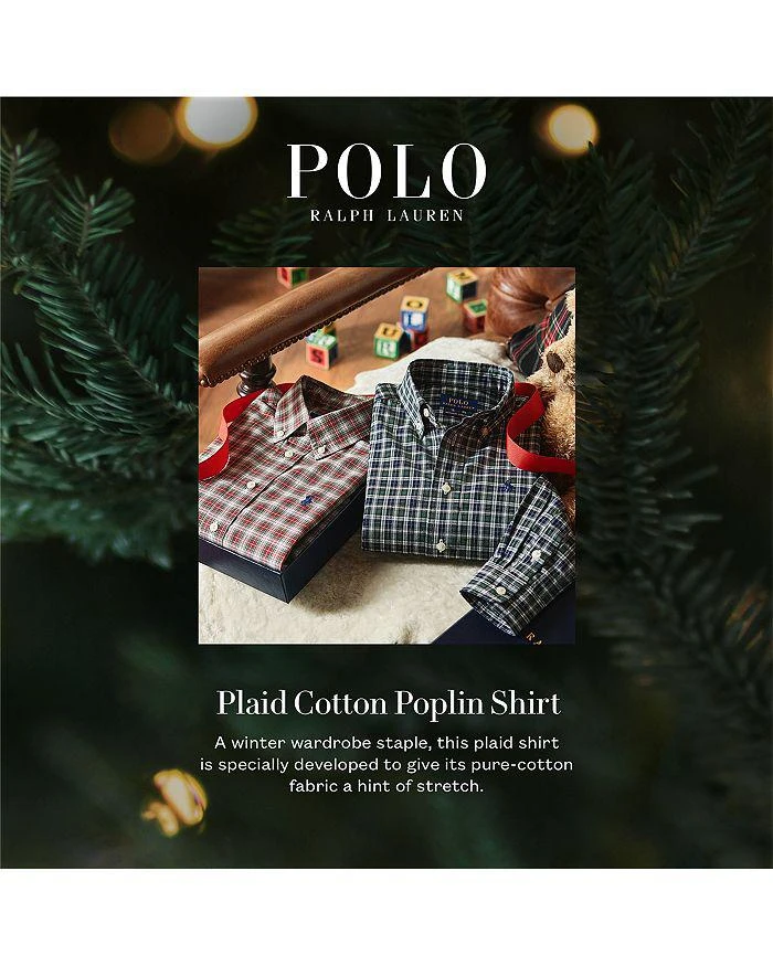 商品Ralph Lauren|Boys' Plaid Cotton Poplin Shirt - Little Kid,价格¥224,第3张图片详细描述