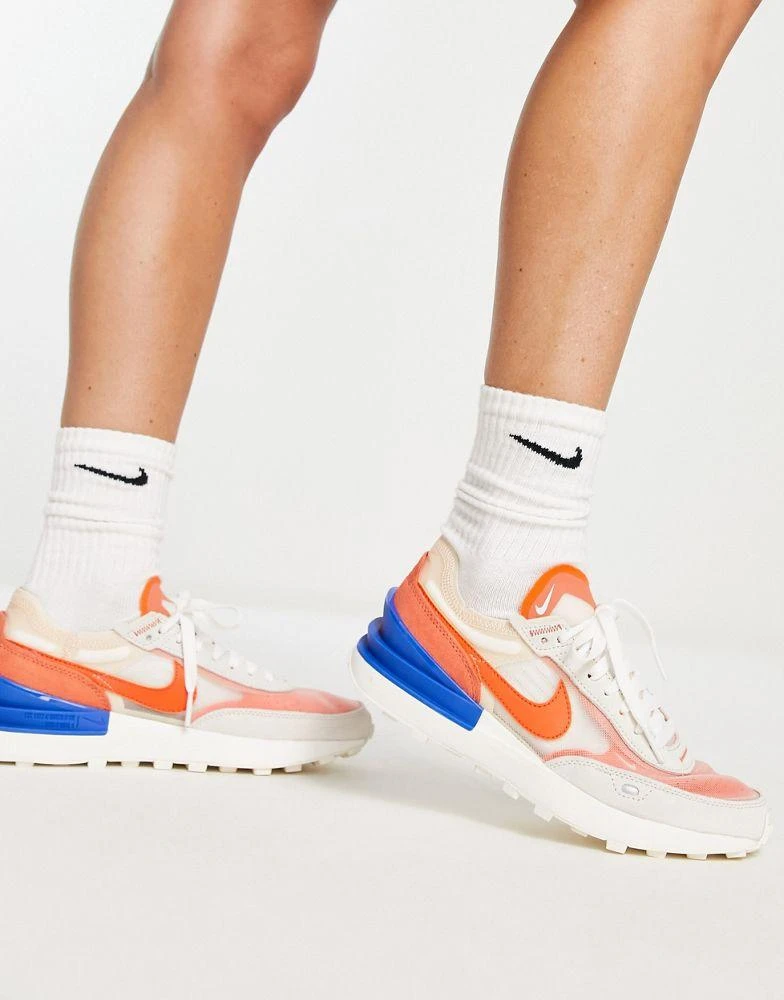 商品NIKE|Nike Waffle One Circa trainers in white orange and blue,价格¥586,第4张图片详细描述