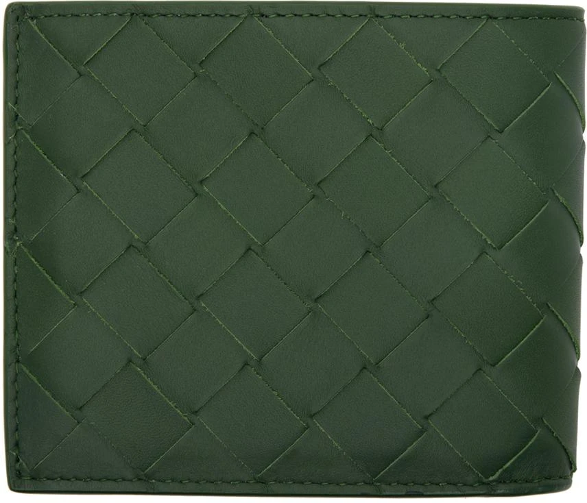 商品Bottega Veneta|Green Bi-Fold Wallet,价格¥4964,第2张图片详细描述