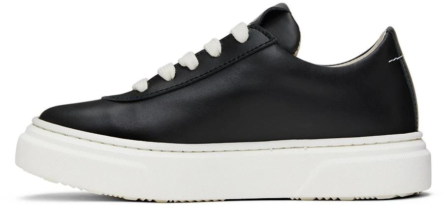 商品MAISON MARGIELA|Kids Black Cursive Logo Sneakers,价格¥648,第3张图片详细描述