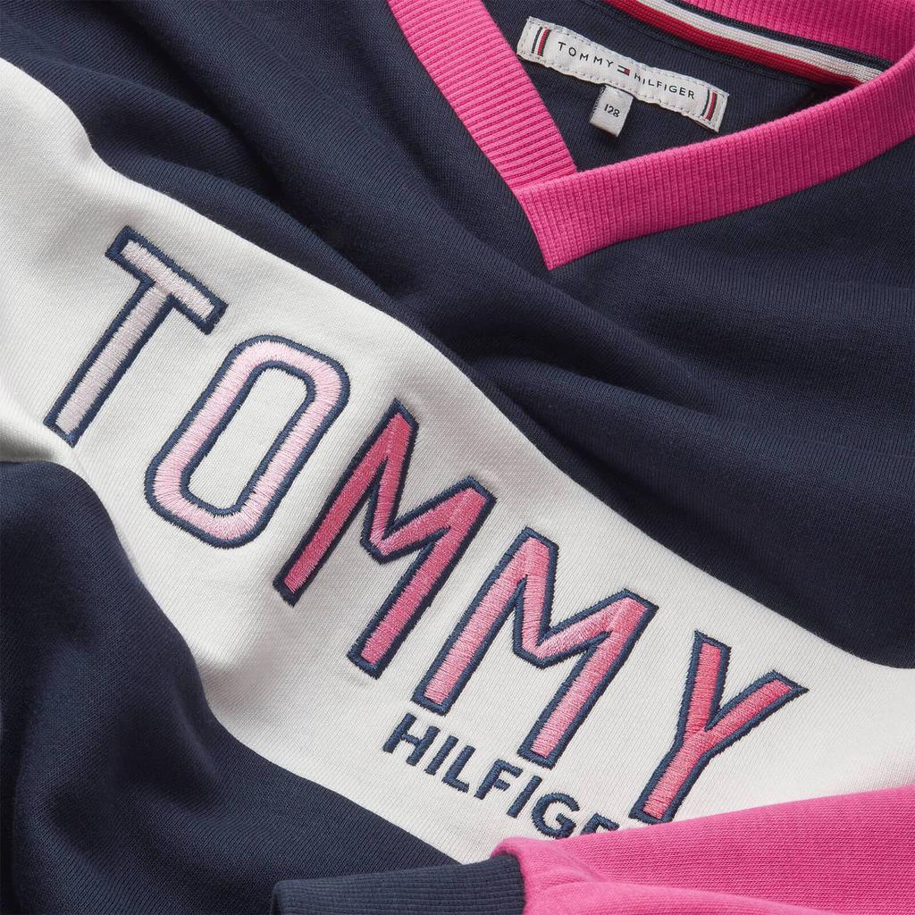 Tommy Hilfiger Girls’ Varsity Cotton-Blend Jersey Jumper商品第3张图片规格展示