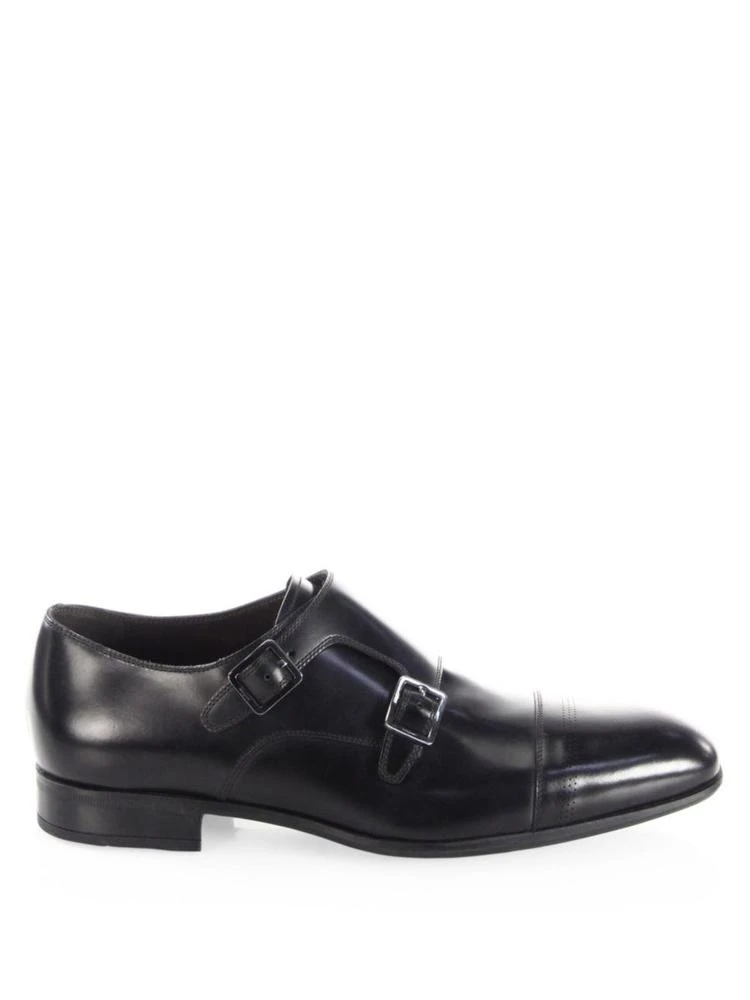 商品Salvatore Ferragamo|PF17 Leather Double Monk-Strap Oxfords,价格¥2878,第5张图片详细描述