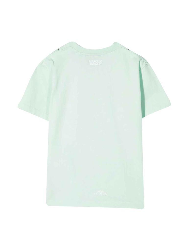 商品Marcelo Burlon|Marcelo Burlon Green T-shirt Girl,价格¥1061,第4张图片详细描述