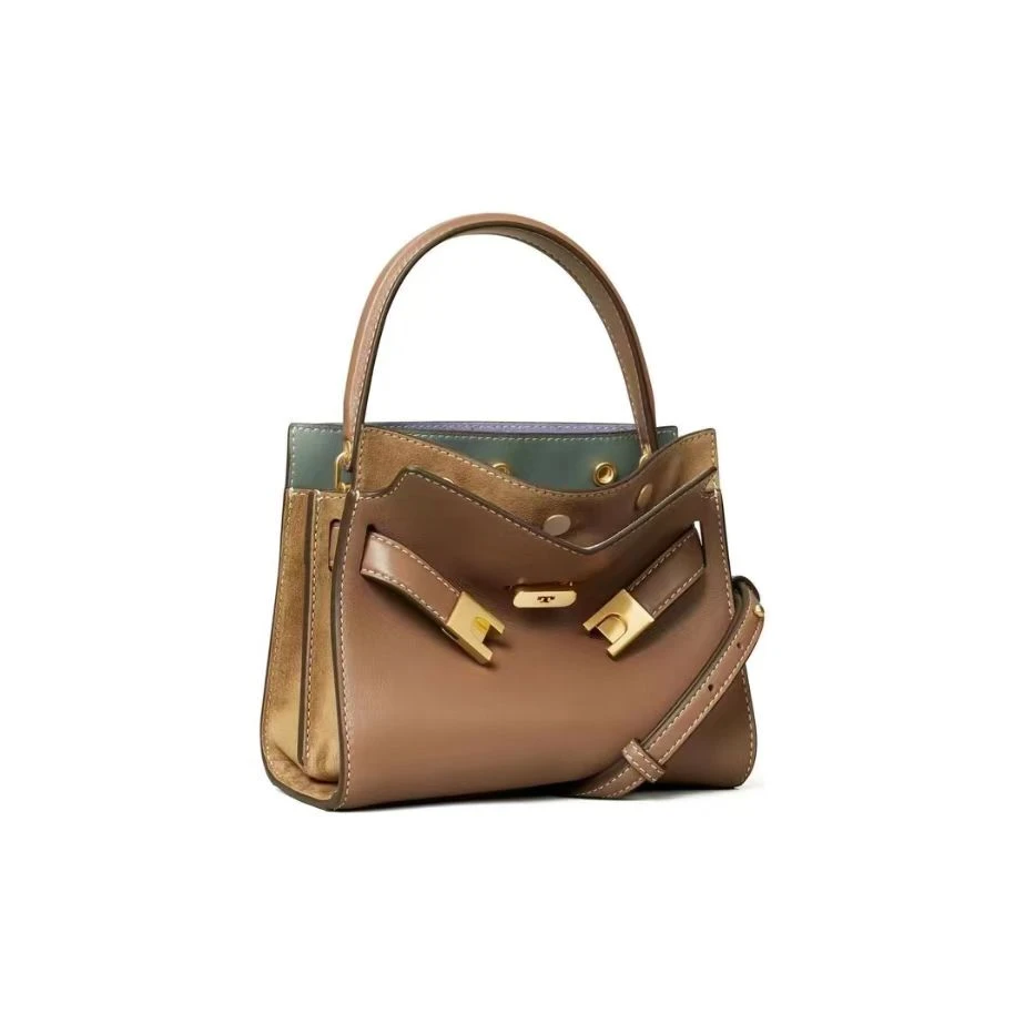 商品[国内直发] Tory Burch|TORY BURCH汤丽柏琦 Lee Radziwill哑光皮革手提包风琴包斜挎包 迷你 划痕微瑕,价格¥3679,第2张图片详细描述