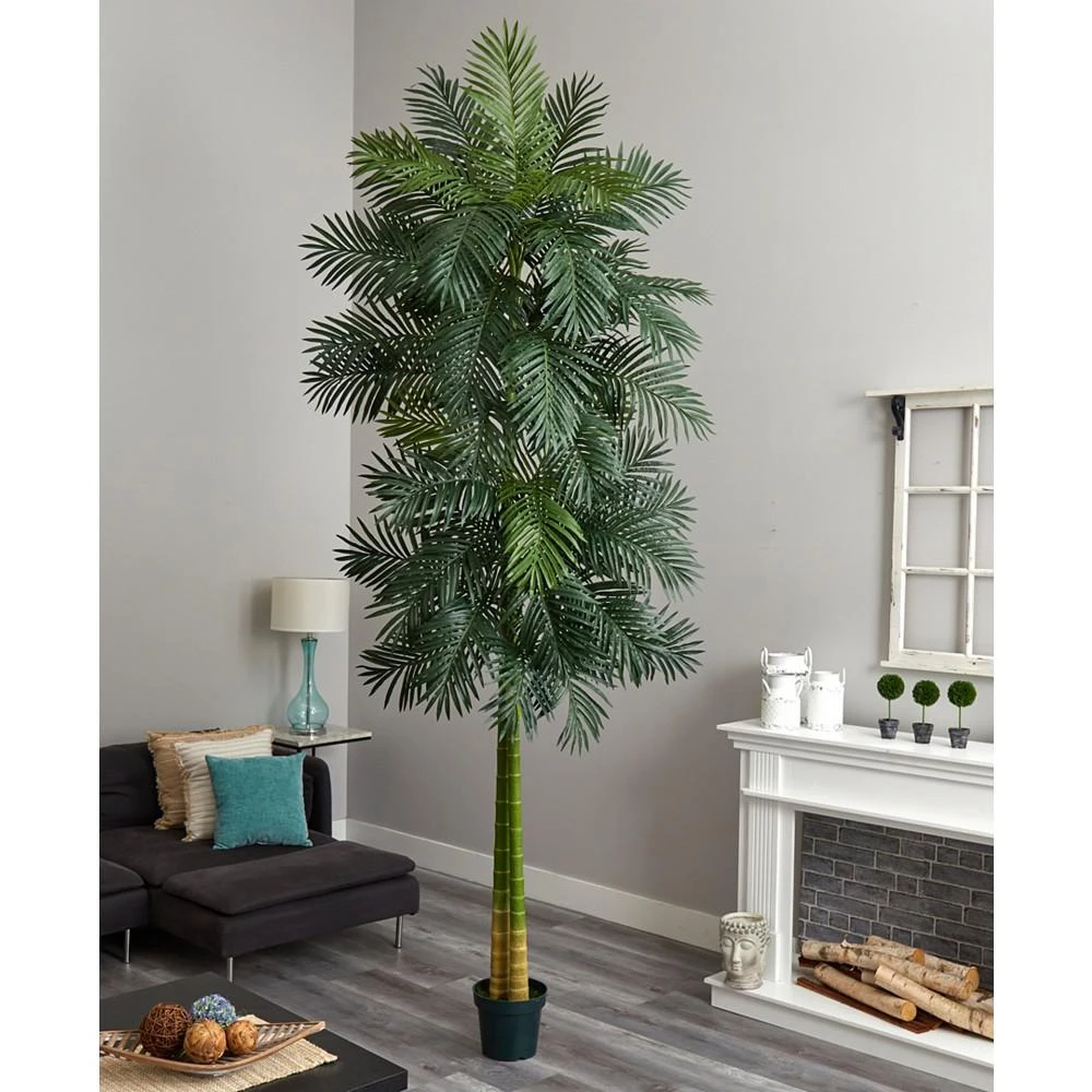 商品NEARLY NATURAL|Double Stalk Cane Artificial Palm Tree, 10',价格¥3224,第3张图片详细描述