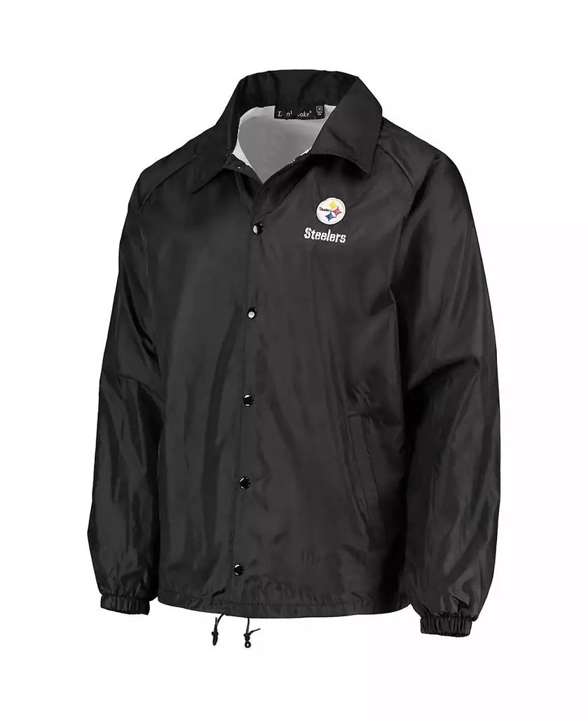 商品Dunbrooke|Men's Black Pittsburgh Steelers Coaches Classic Raglan Full-Snap Windbreaker Jacket,价格¥276,第3张图片详细描述