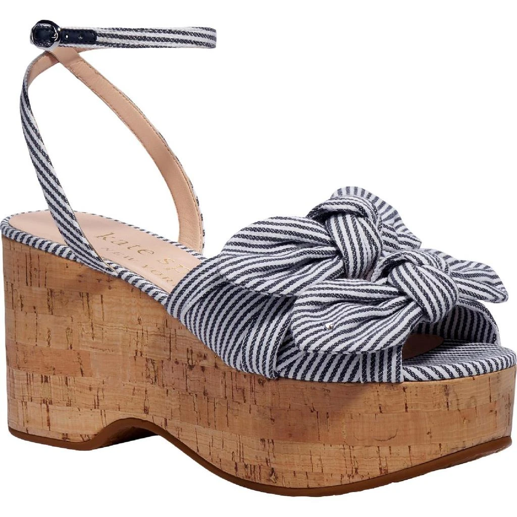 商品Kate Spade|Kate Spade New York Womens Julep Striped Wedge Platform Sandals,价格¥193,第2张图片详细描述