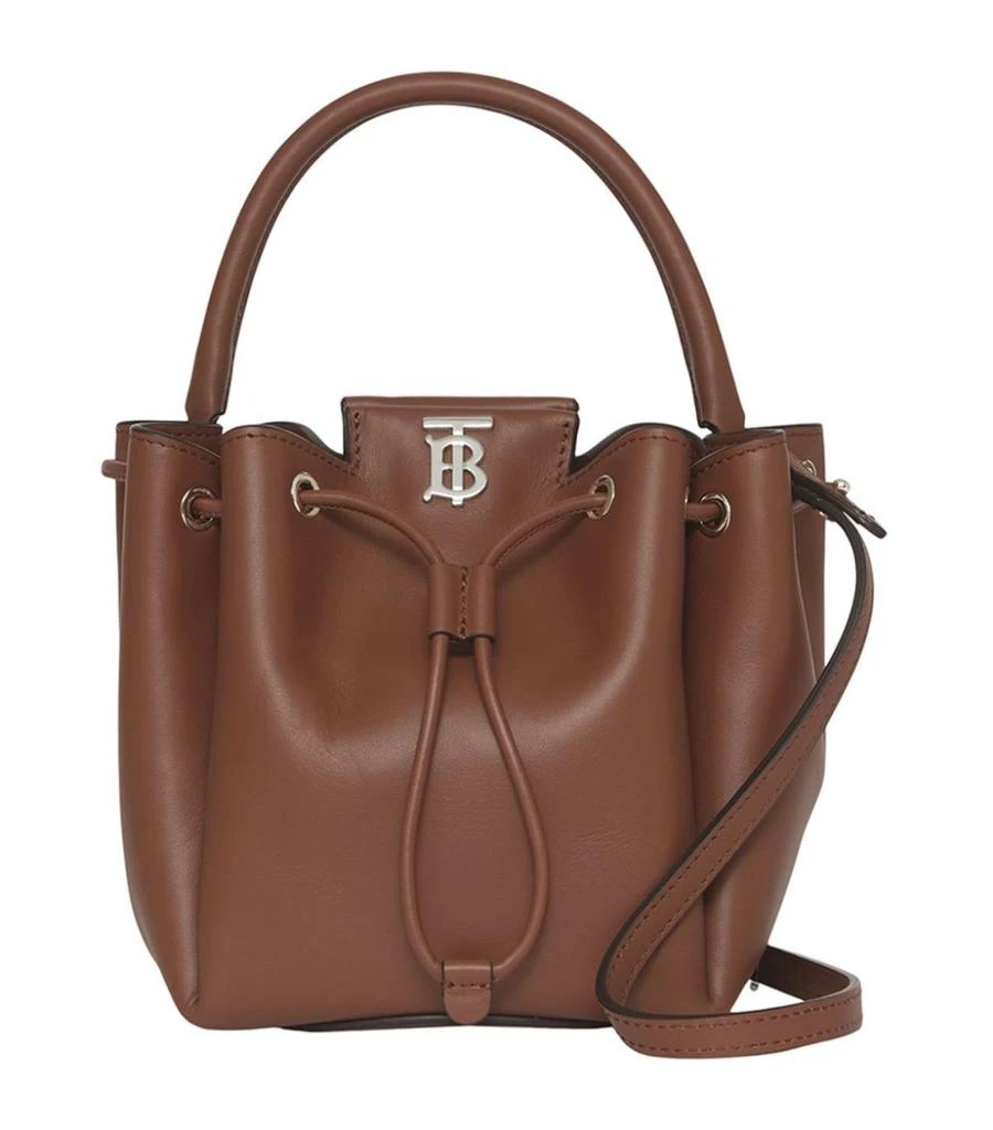 商品Burberry|Leather TB Monogram Bucket Bag,价格¥9655,第1张图片