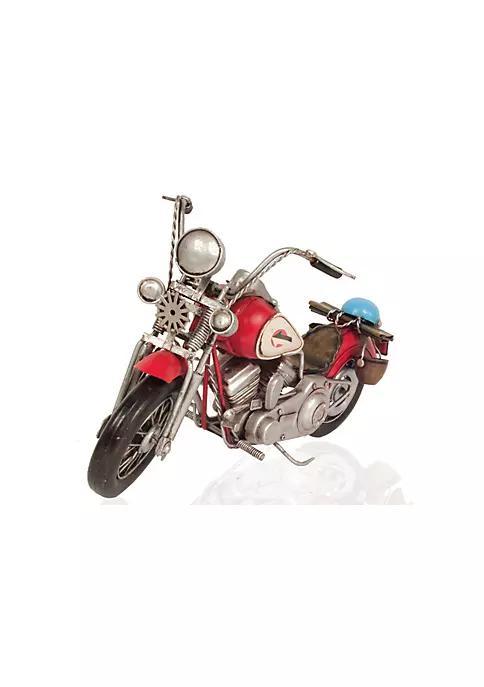 商品Old Modern Handicrafts|Classic Decorative Red Harley-Davidson Motorcycle Metal Handmade,价格¥772,第4张图片详细描述