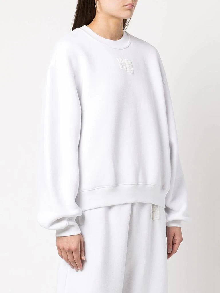 商品Alexander Wang|T BY ALEXANDER WANG WOMEN ESSENTIAL TERRY CREWNECK SWEATSHIRT W/ PAUFF PAINT LOGO,价格¥1310,第1张图片