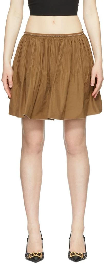 商品RED Valentino|Brown Cotton Mini Skirt,价格¥875,第1张图片