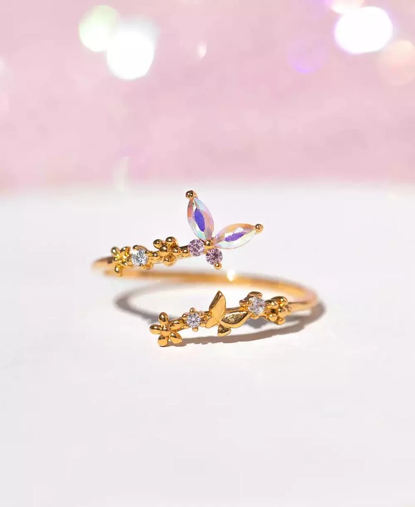 商品Girls Crew|Crystal Multi-Color Dance of the Butterfly Adjustable Ring,价格¥304,第3张图片详细描述