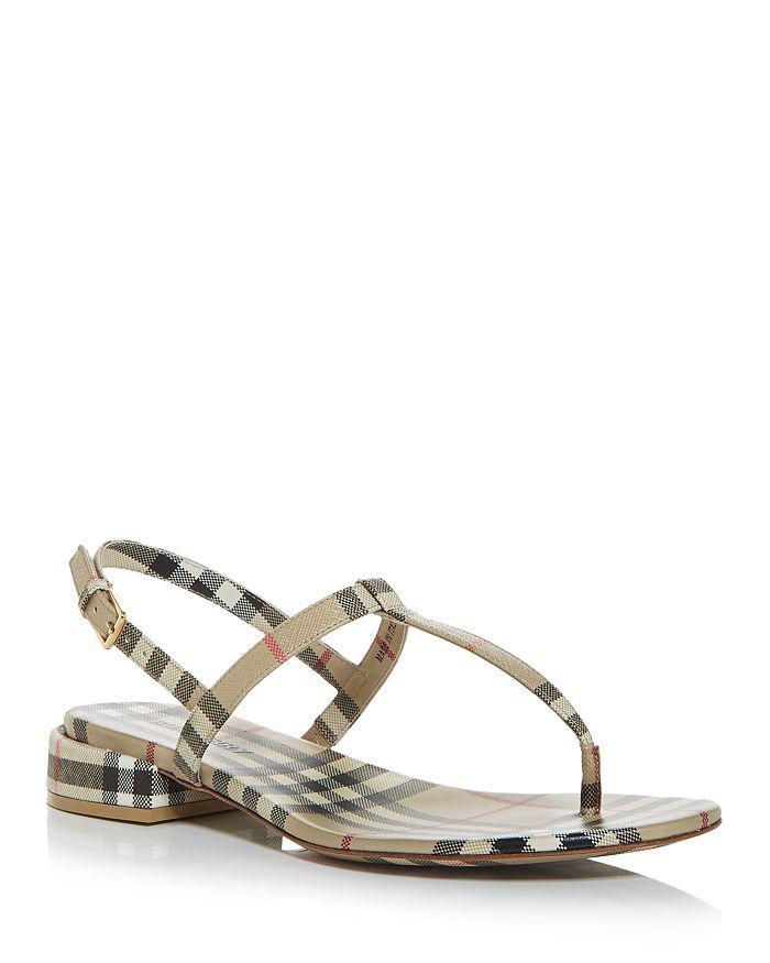 商品Burberry|Women's Emily Vintage Check Thong Sandals,价格¥4780,第3张图片详细描述