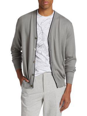 商品Saks Fifth Avenue|Pop Tipped Cotton Cardigan,价格¥443,第1张图片