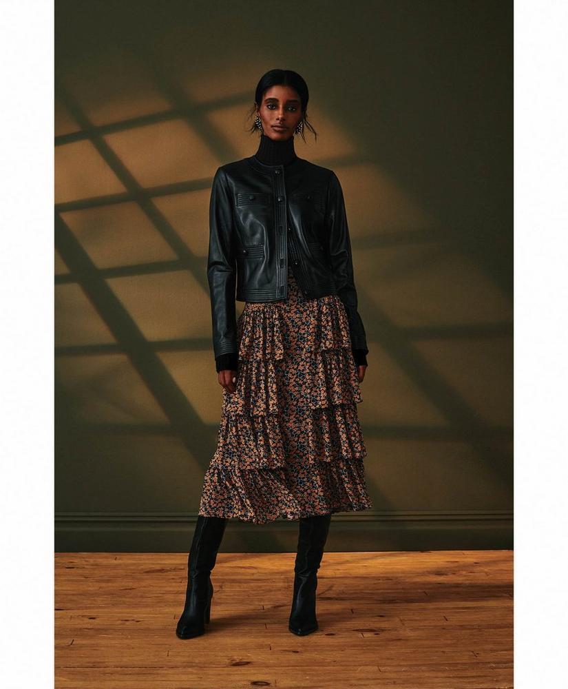 商品Brooks Brothers|Chiffon Flounced Skirt,价格¥1313,第6张图片详细描述