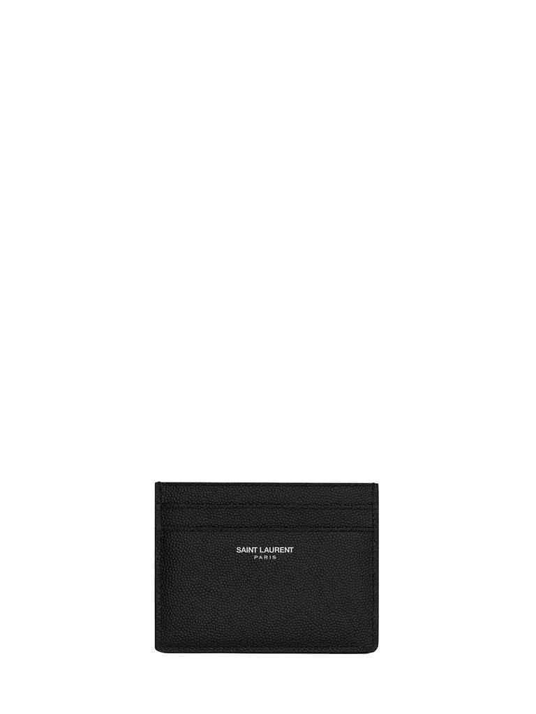 商品Yves Saint Laurent|Black leather card holder,价格¥1246,第1张图片