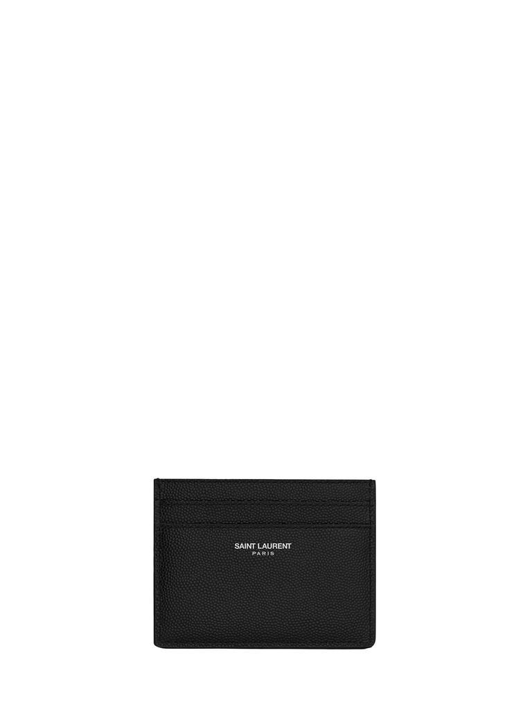 商品Yves Saint Laurent|Black leather card holder,价格¥1140,第1张图片