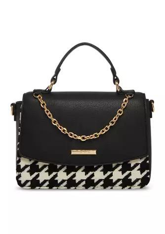 商品Anne Klein|Flap Crossbody Satchel Houndstooth,价格¥346,第1张图片