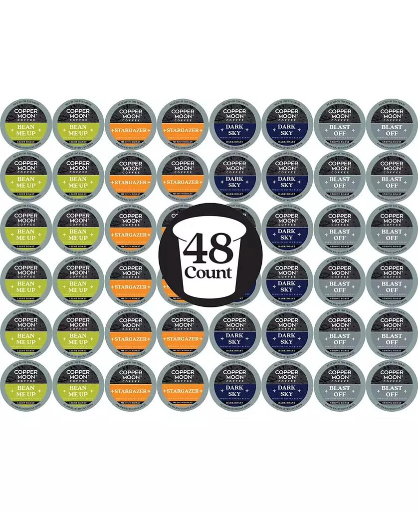 商品Copper Moon Coffee|Single Serve Coffee Pods for Keurig K Cup Brewers, Out of This World Blends Variety Pack, 48 Count,价格¥255,第3张图片详细描述