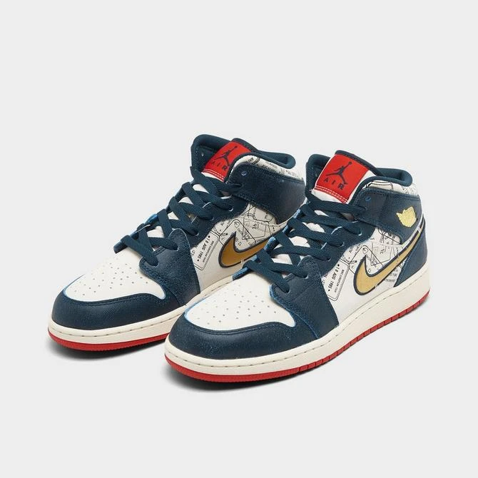 商品Jordan|Big Kids' Air Jordan Retro 1 Mid SE Casual Shoes,价格¥879,第2张图片详细描述