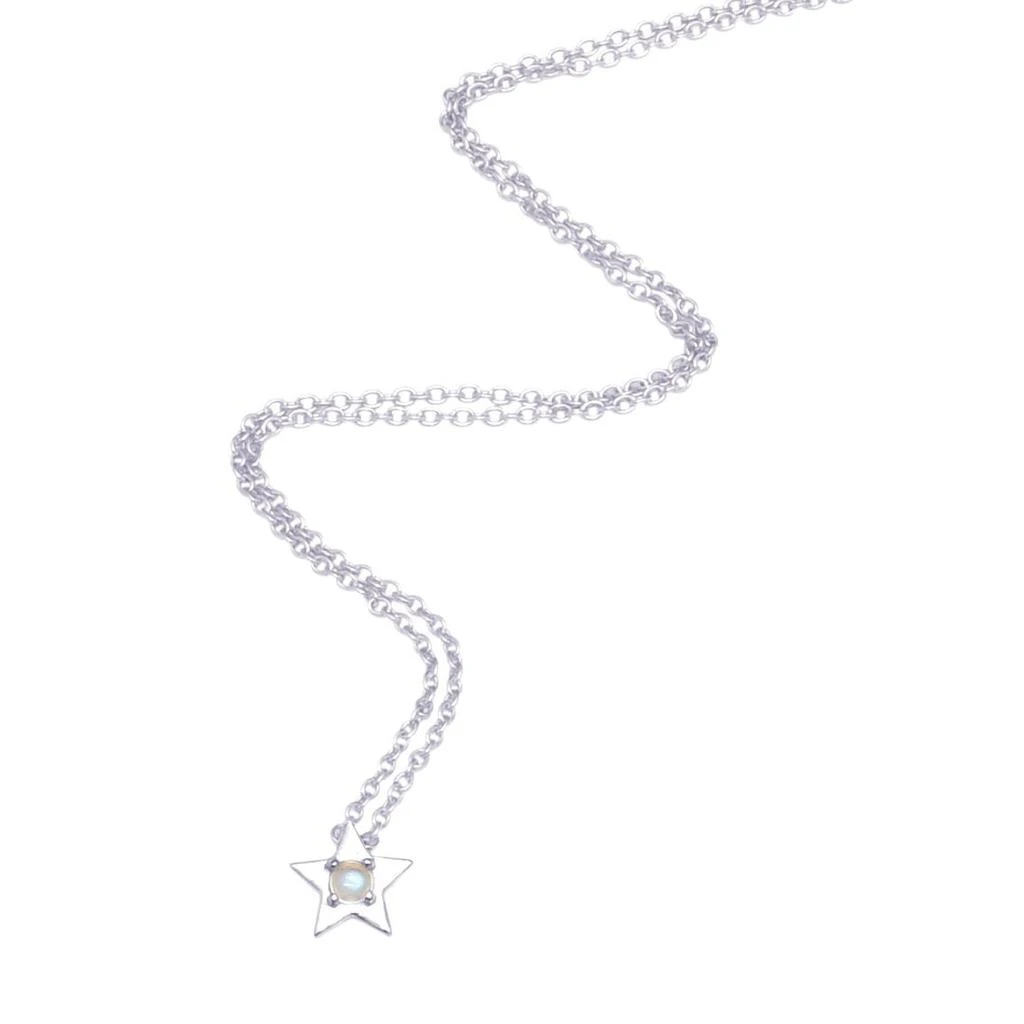 商品ADORNIA|Adornia Star Necklace with Moonstone Centerpiece silver gold,价格¥390,第1张图片