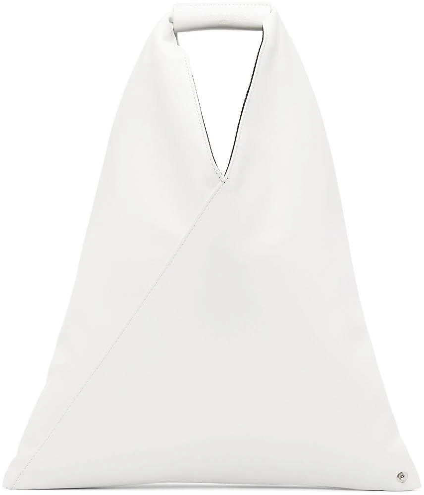 商品MAISON MARGIELA|White Faux-Leather Small Triangle Tote,价格¥685,第1张图片