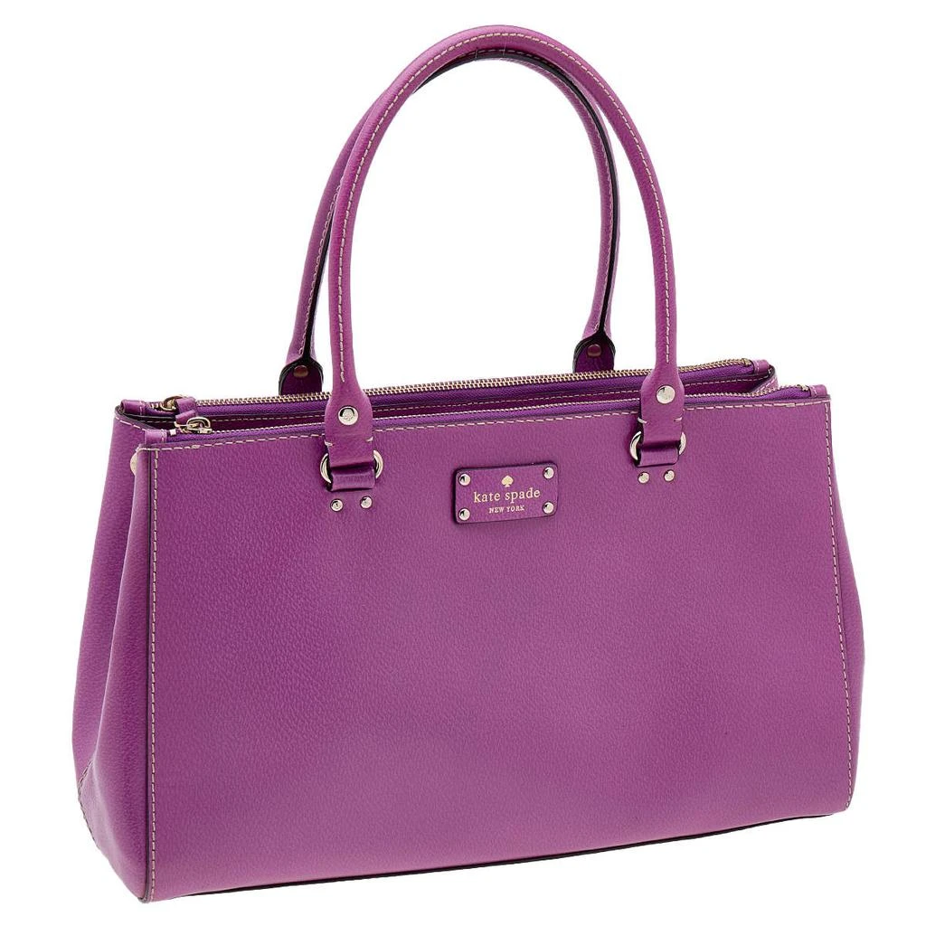 商品[二手商品] Kate Spade|Kate Spade Fuchsia Leather Double Zip Tote,价格¥928,第3张图片详细描述