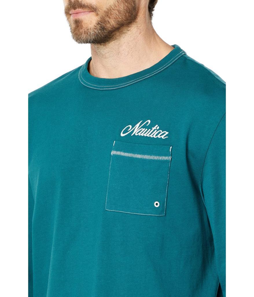 商品Nautica|Long Sleeve Pocket T-Shirt,价格¥173-¥178,第5张图片详细描述